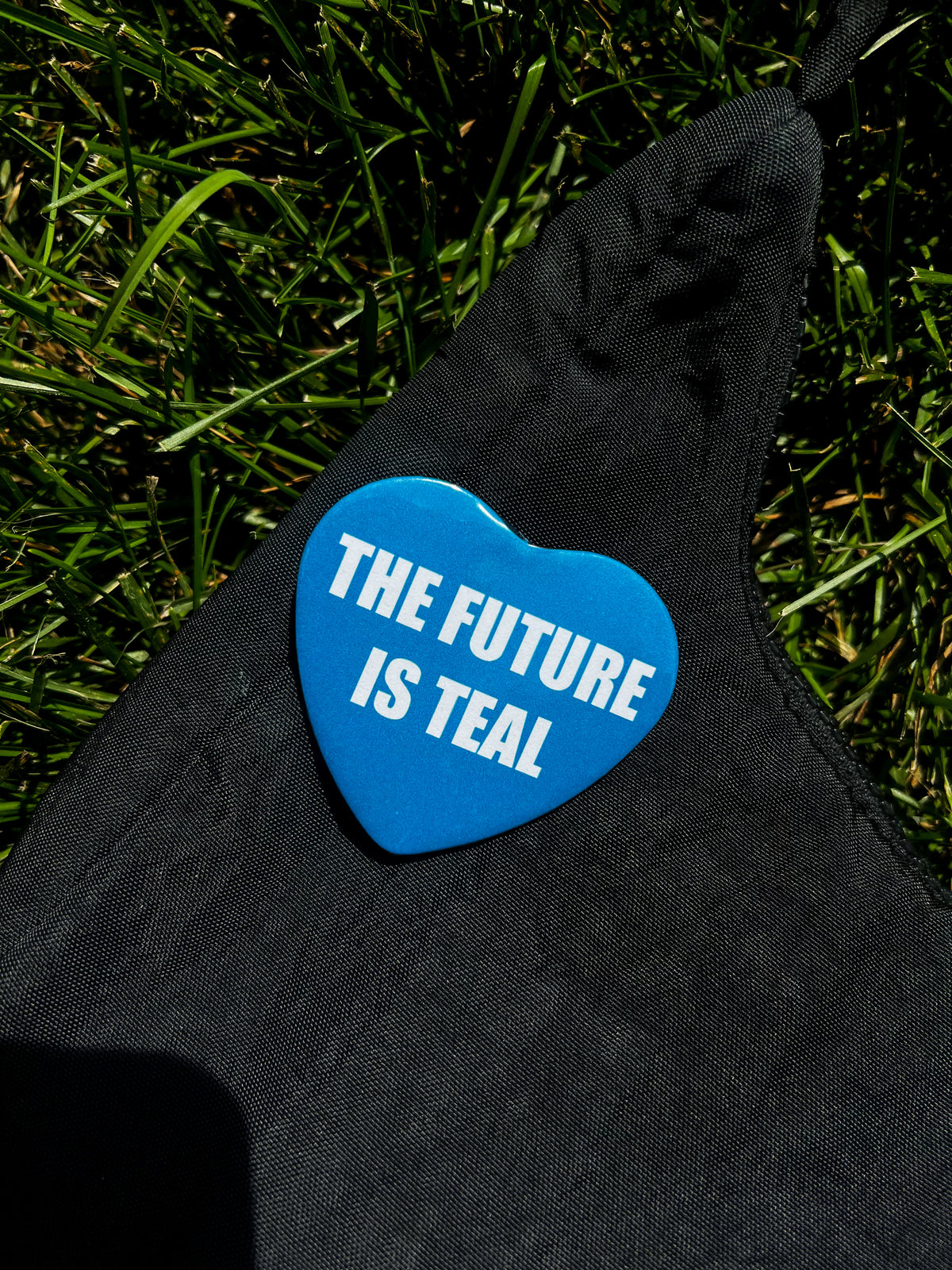 THE FUTURE IS TEAL pin