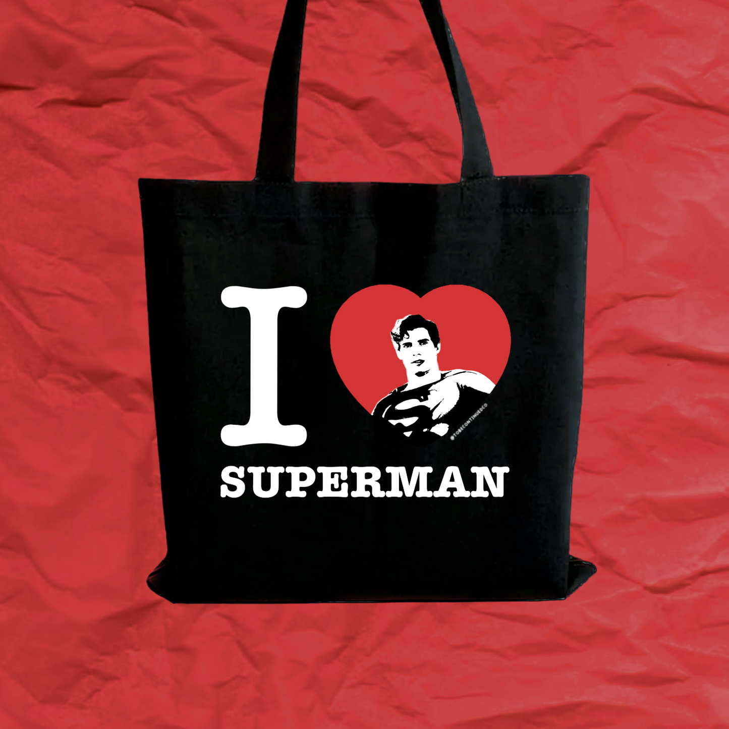 I heart super tote bag