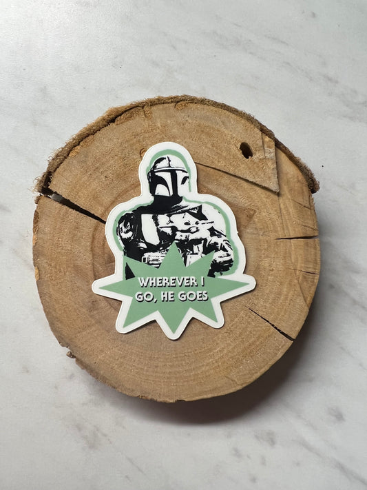 mando & grogu sticker
