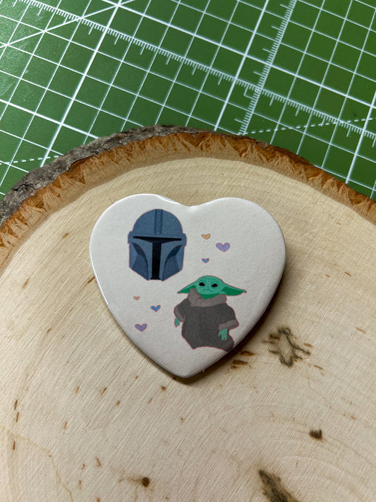 grogu & mando pin
