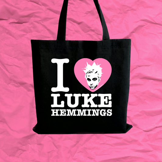 I heart luke tote bag
