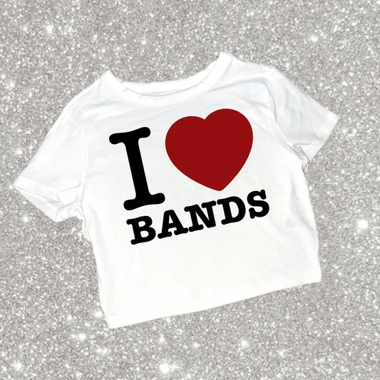 I heart bands shirt