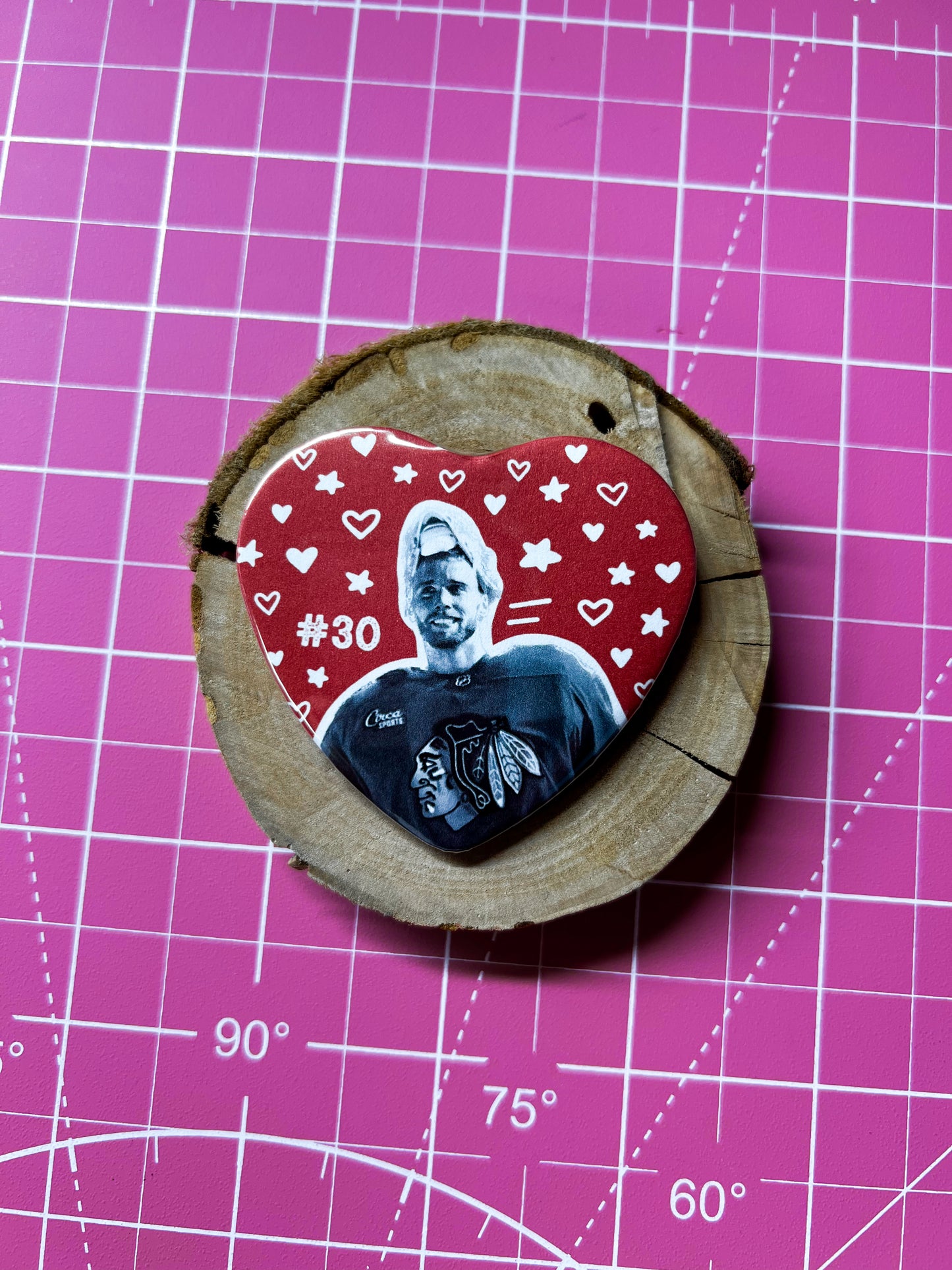 I heart goalies pin
