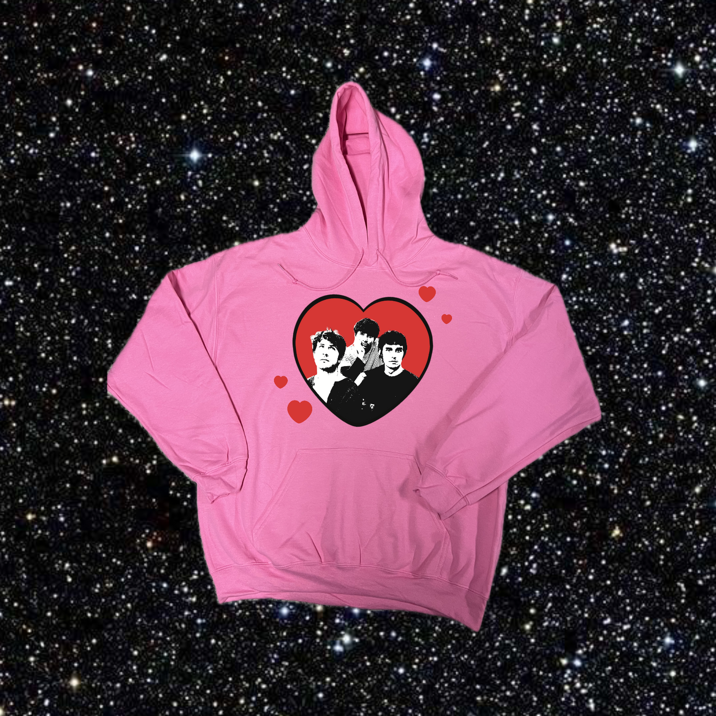 pink wallow hearts hoodie