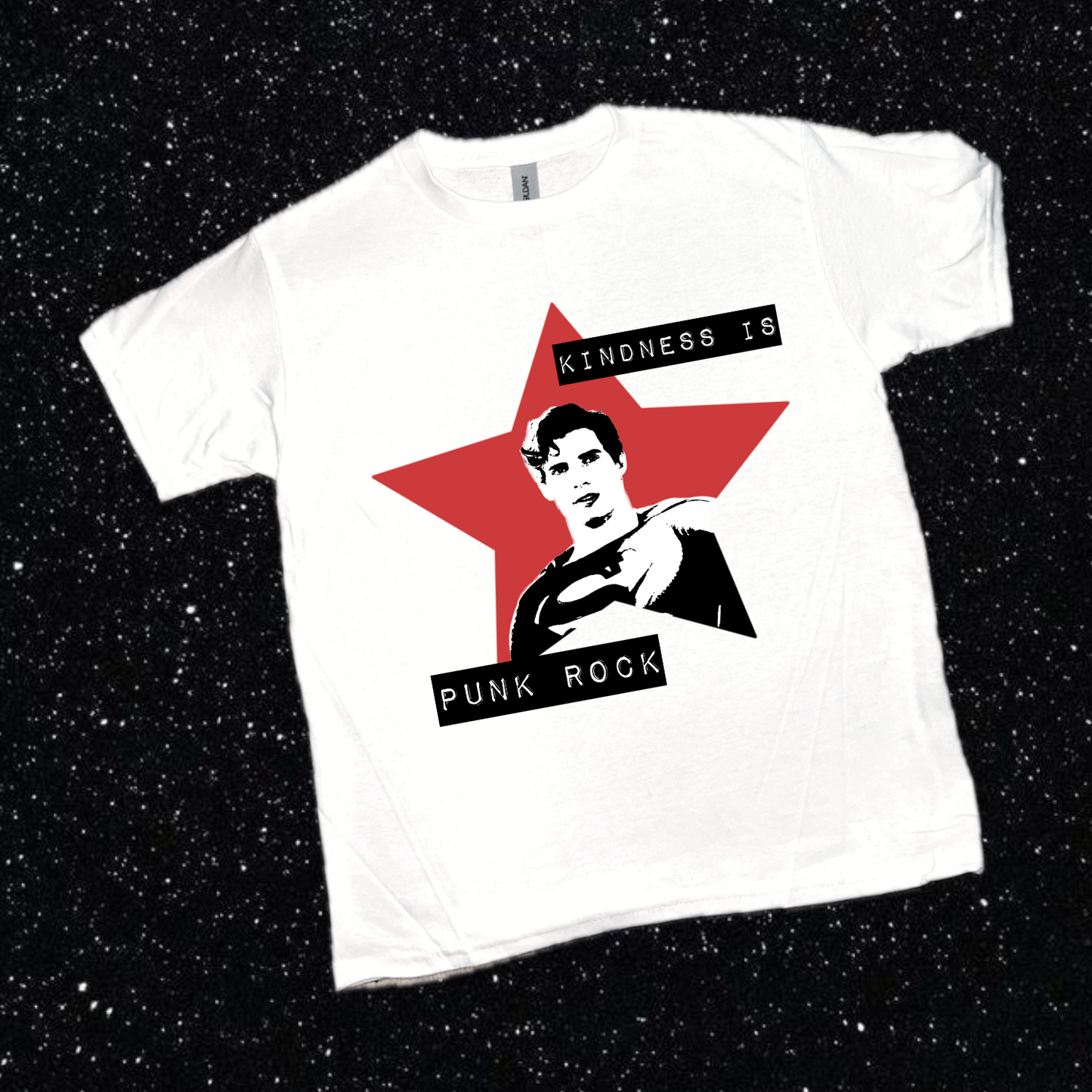 “kindness is punk rock” shirt