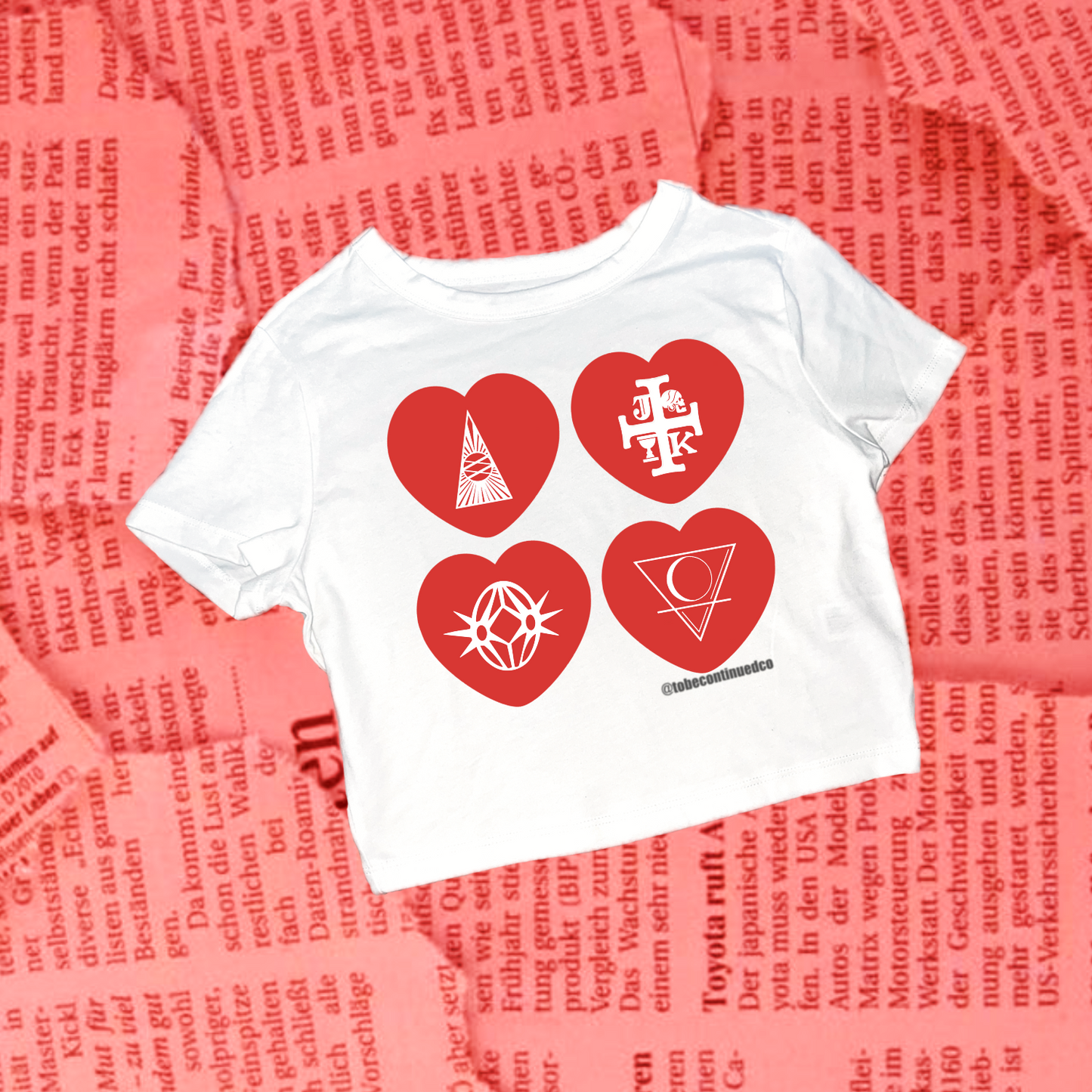 symbol hearts shirt