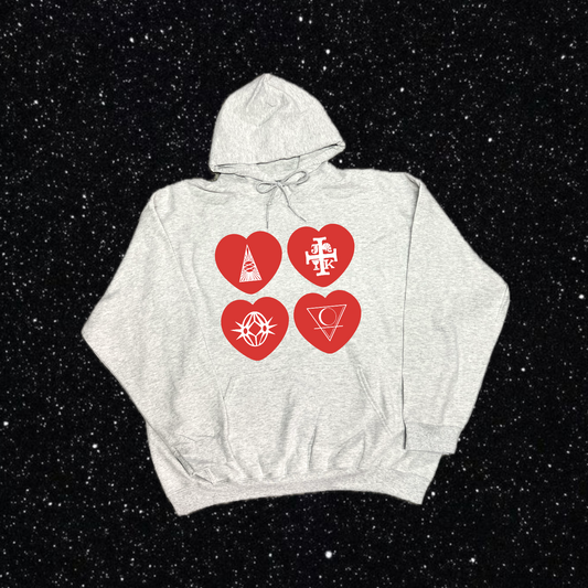 symbol hearts hoodie