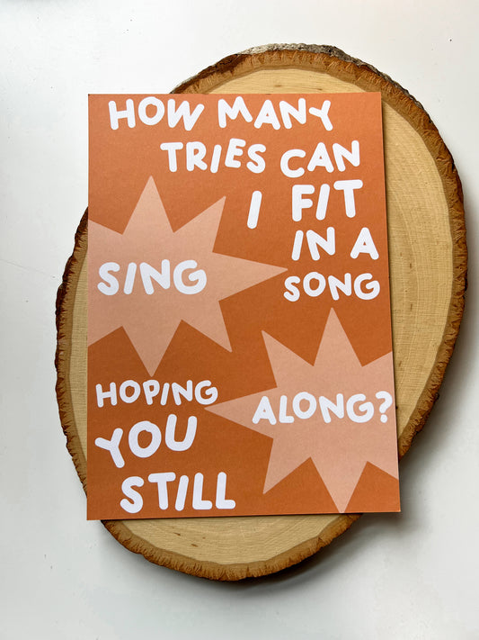 “sing along” 5x7 print