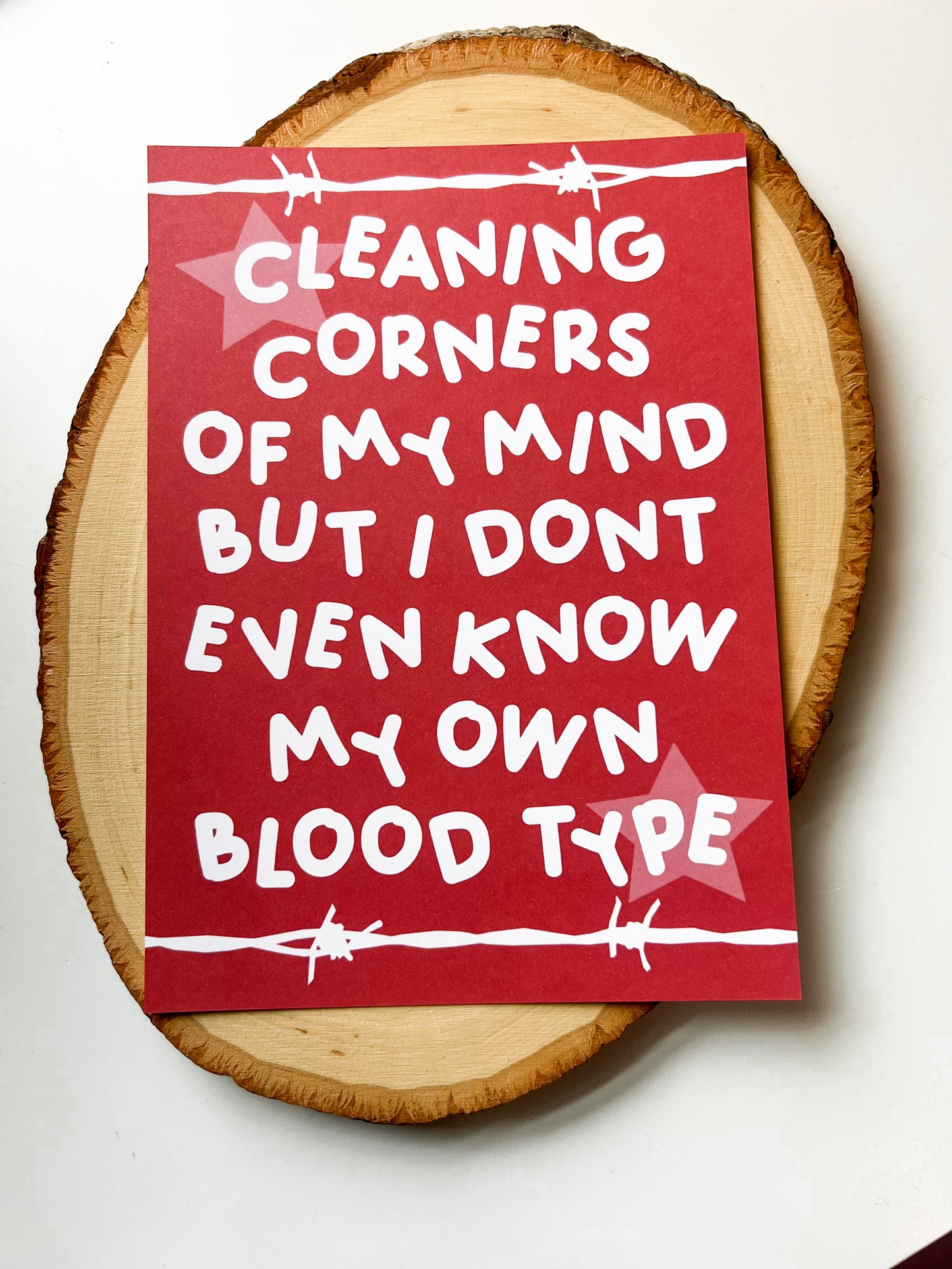 “blood type” 5x7 print