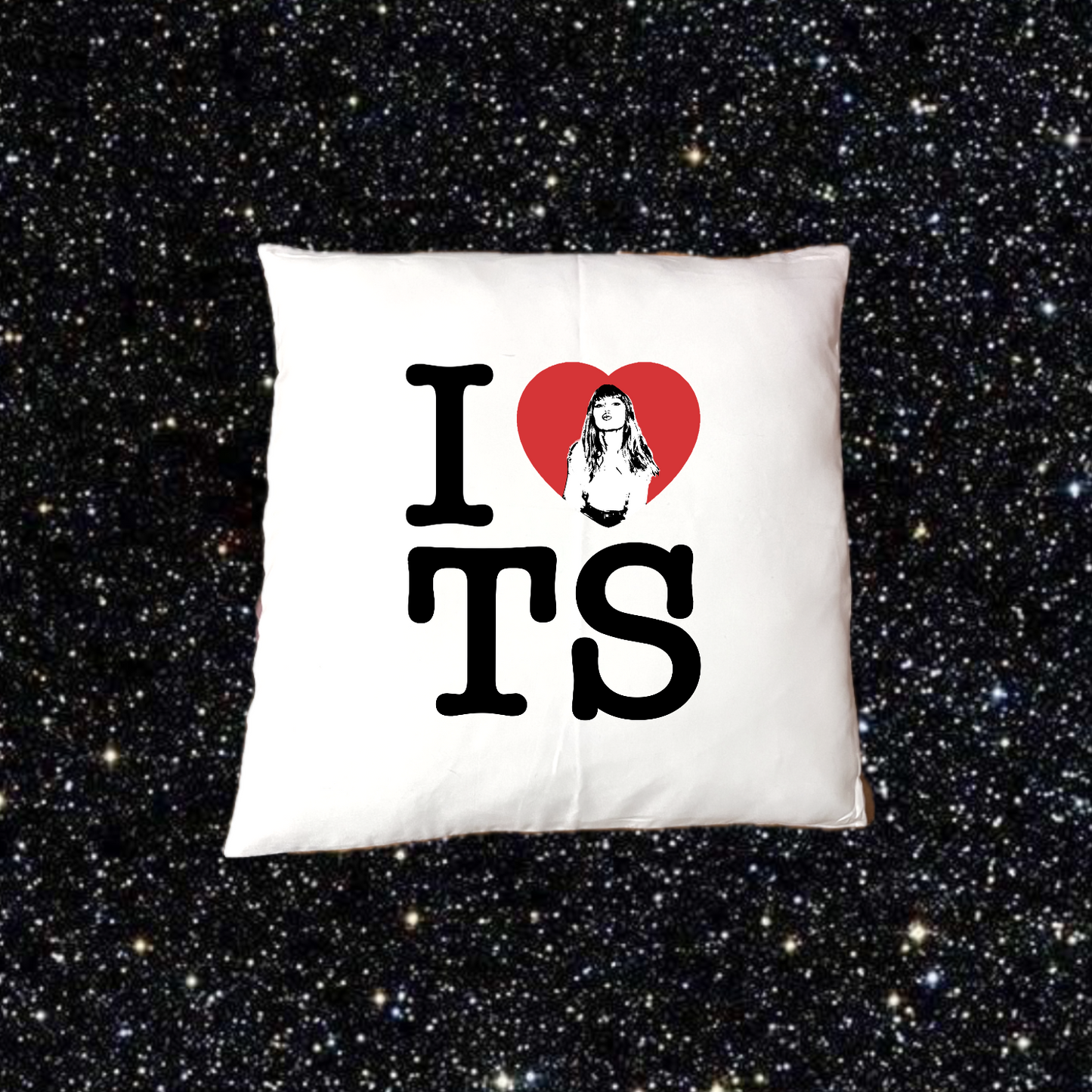 I heart TS pillow cover