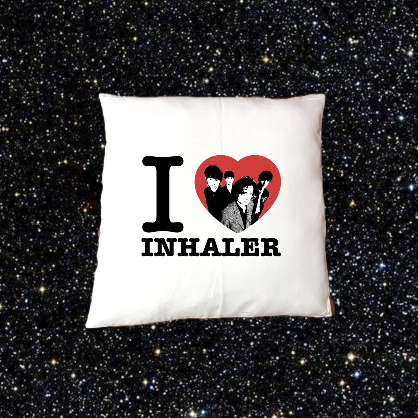 I heart inhaler pillow cover