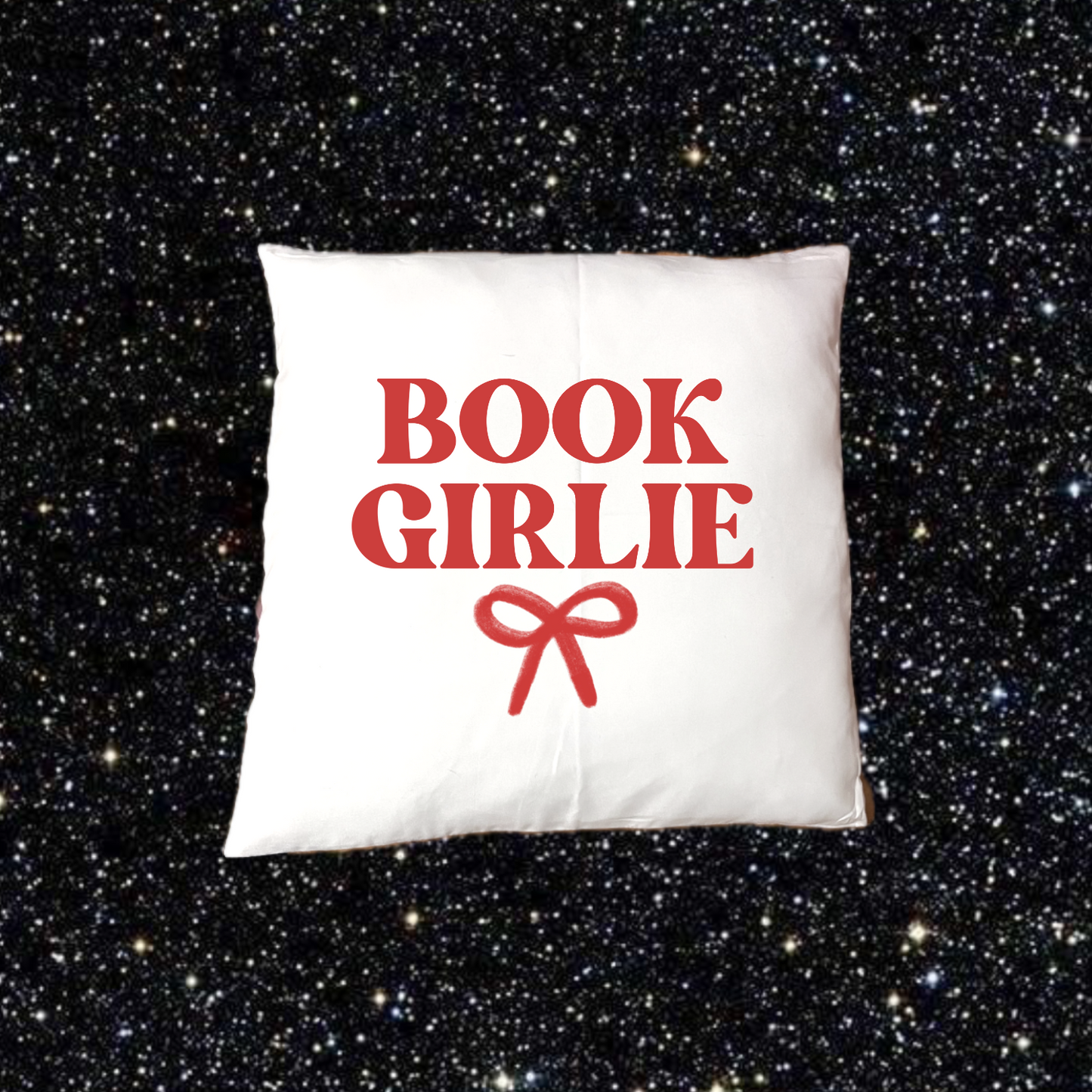 book girlie pillow cover