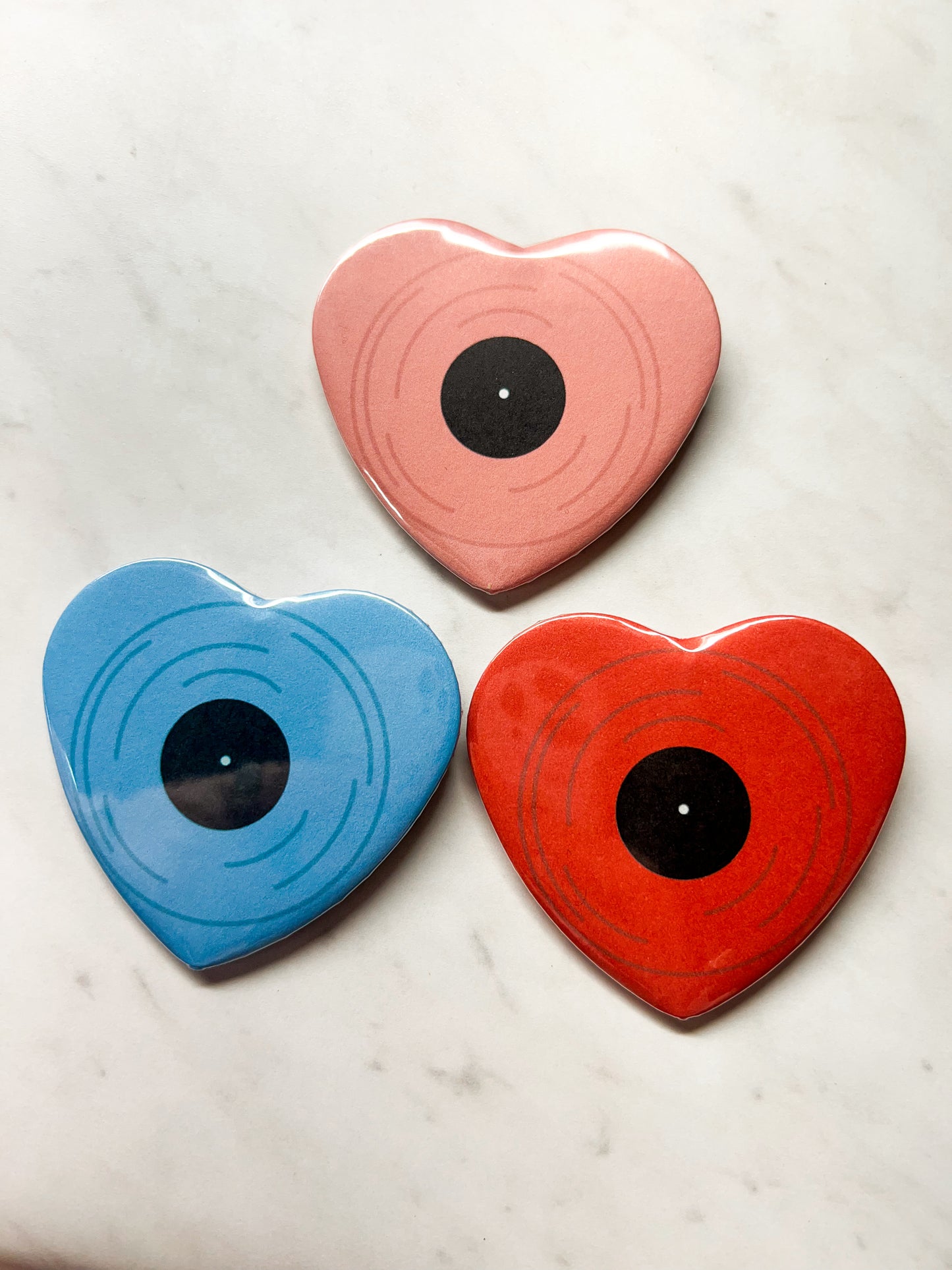 vinyl heart pin