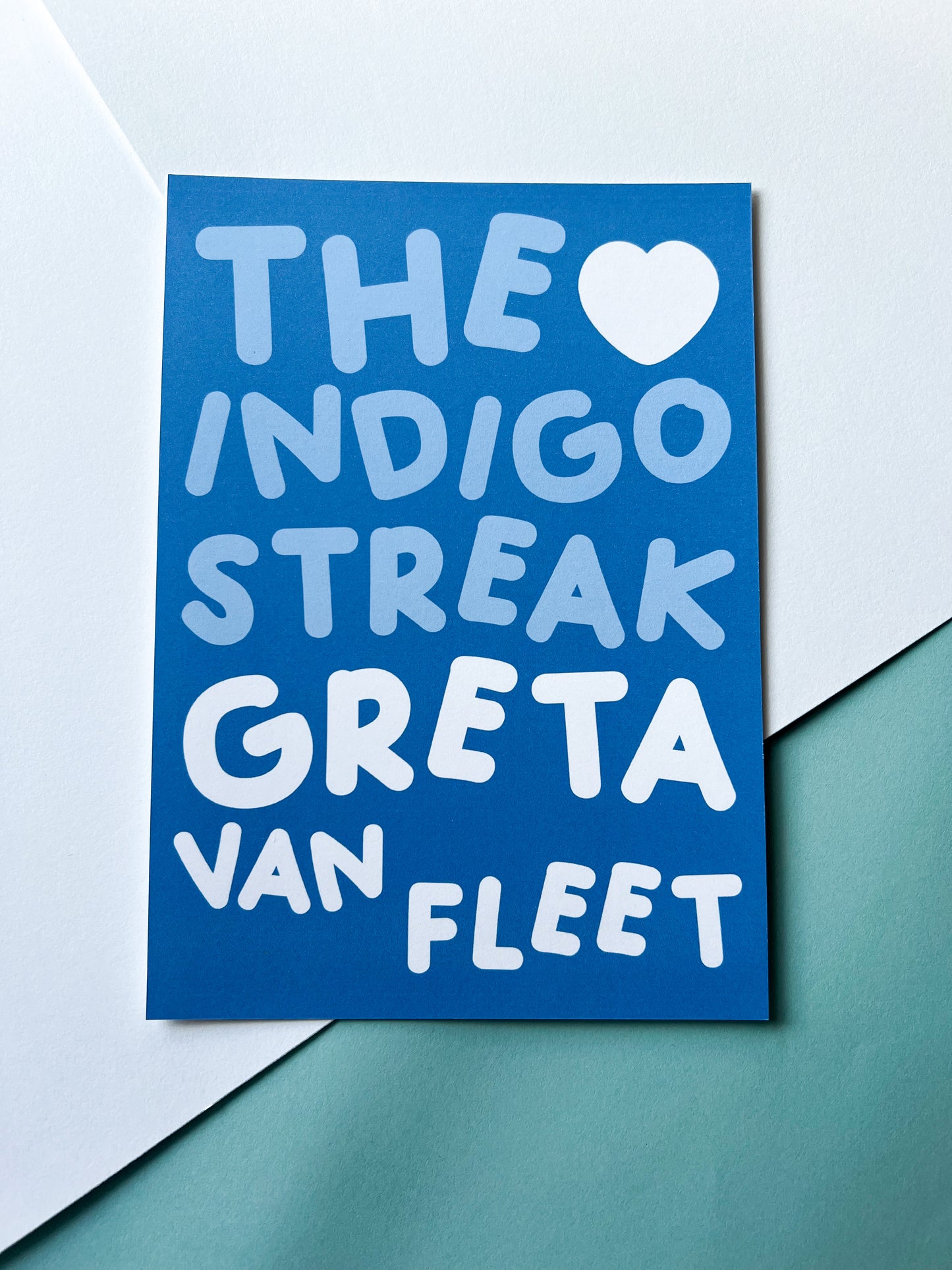 indigo streak 5x7 print