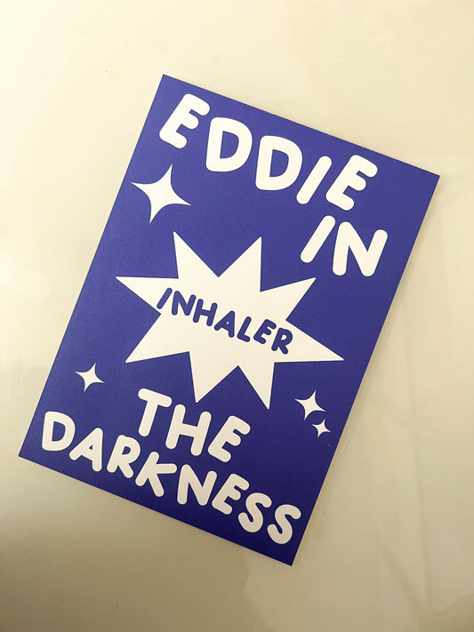 eddie in the darkness 5x7 art print
