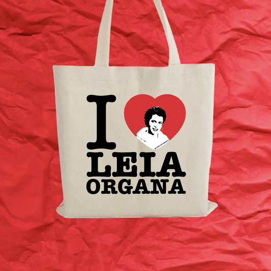 I heart leia tote bag
